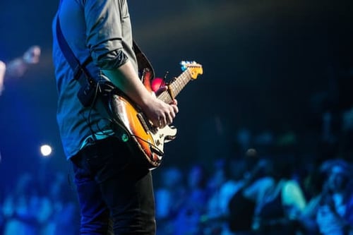 Guitar Player at a concert