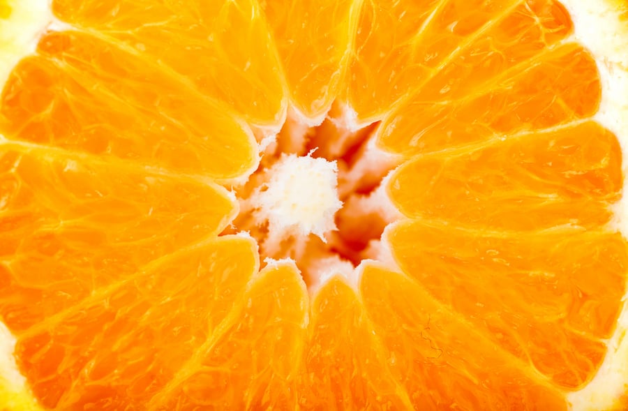 delicious orange close up showing the texture - background