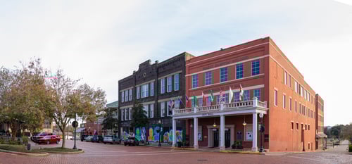 Historic buildings in downtown Nacogdoches, Texas