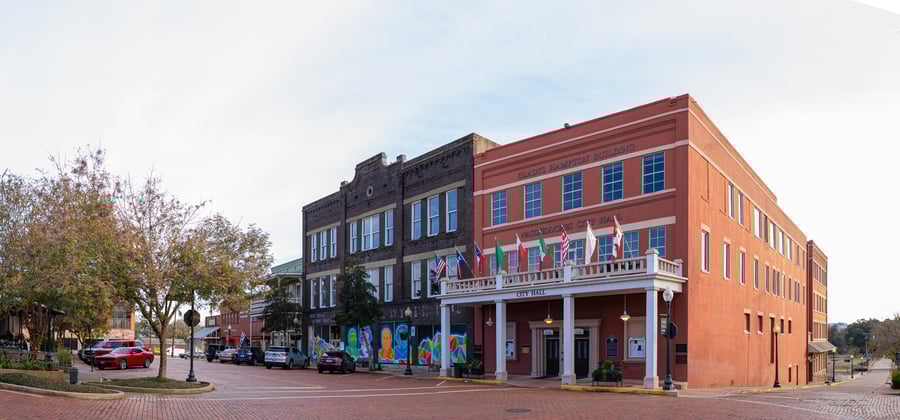 Historic buildings in downtown Nacogdoches, Texas