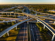 Highway Interchange in Austin Texas at Sunrise