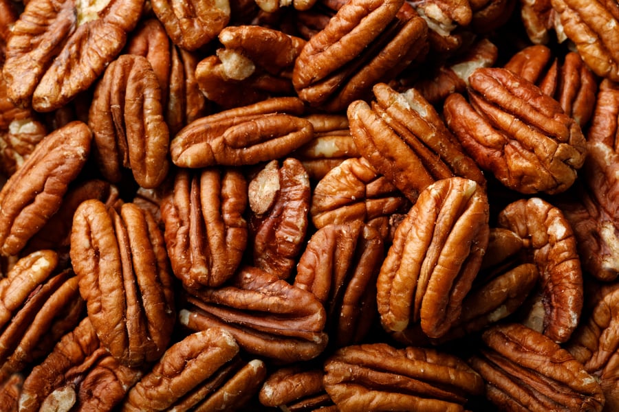 Top view of pecans