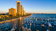 Bayfront at sunrise along Corpus Christi