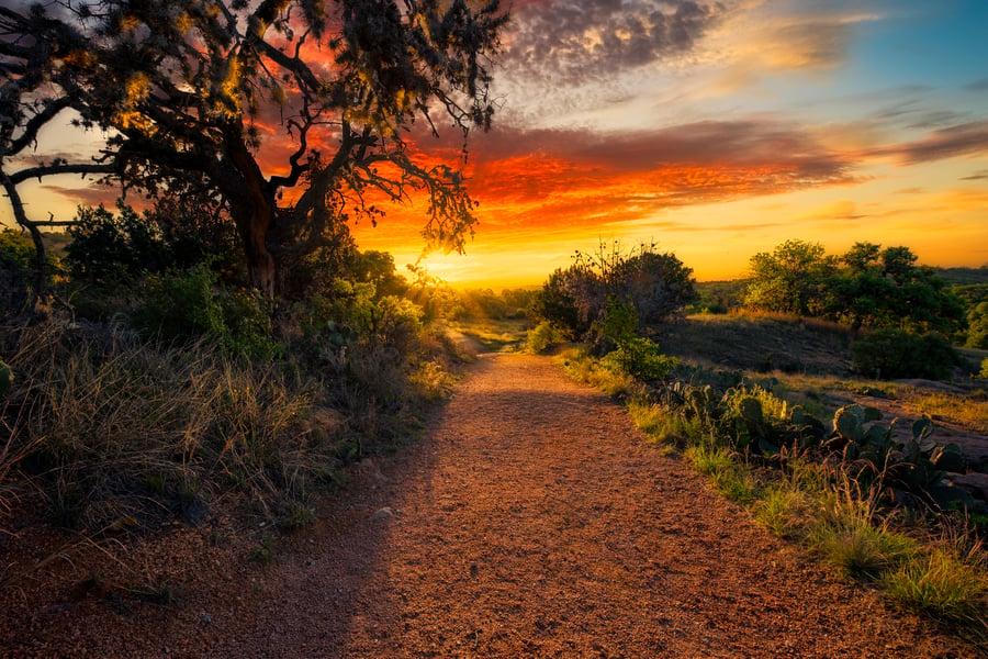 Stunning sunrise in Hill Country Texas